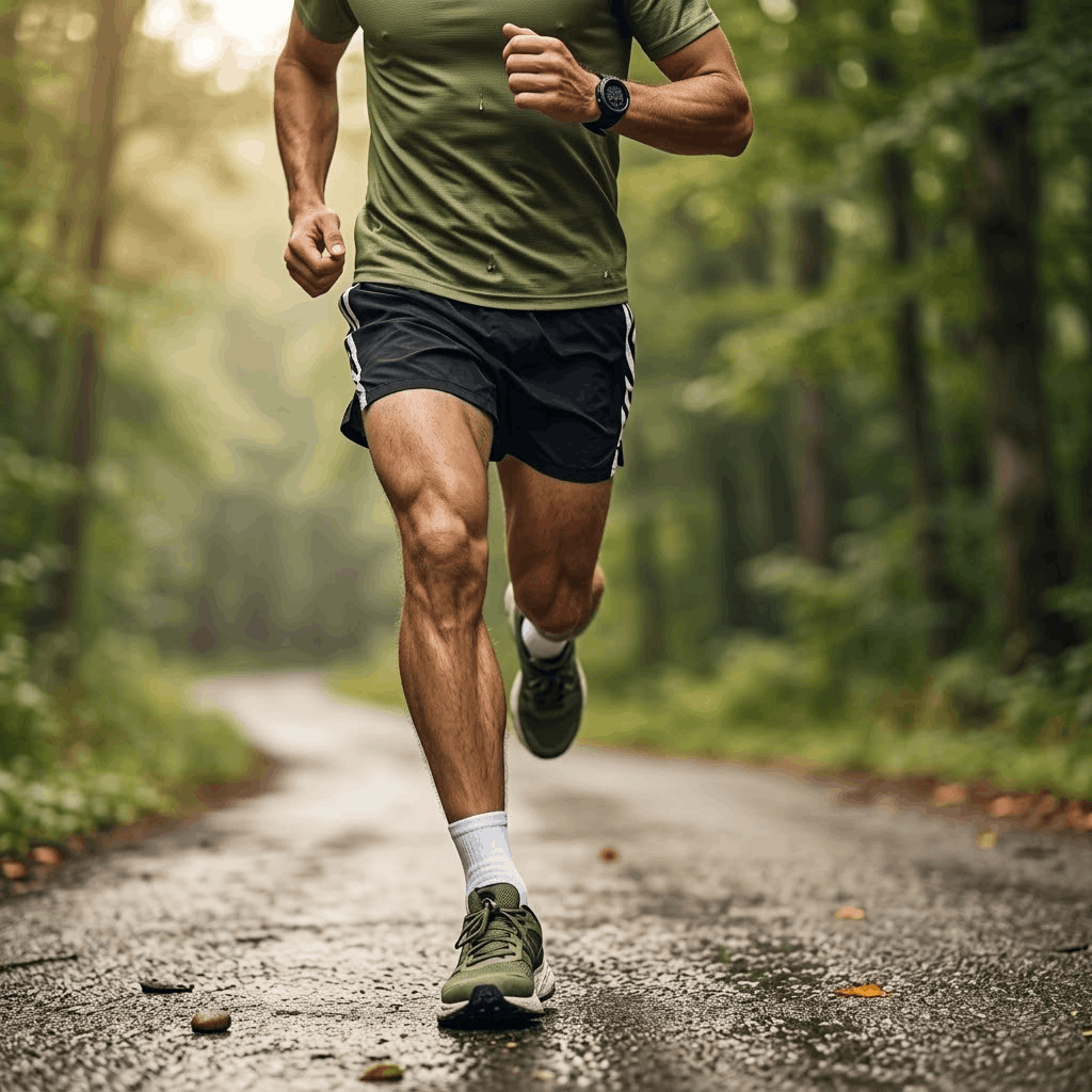 Athletic recovery — editorial portrait