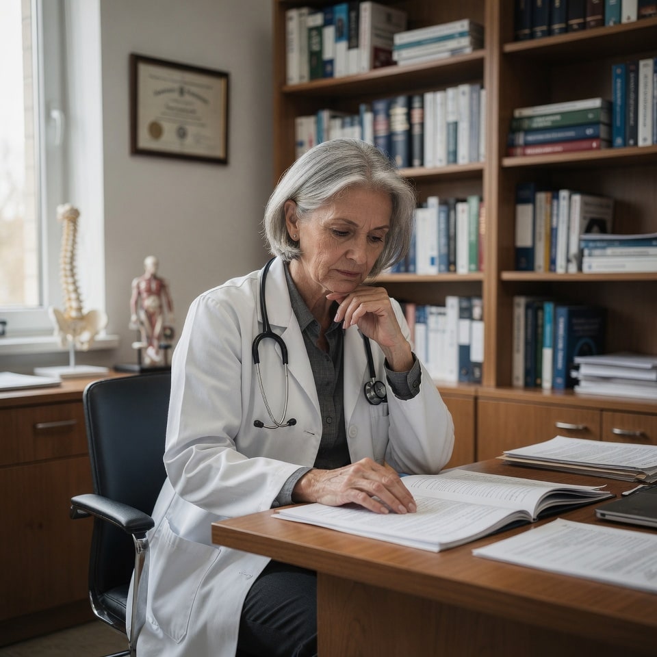 Clinician reviewing a structured Atlas Protocol report
